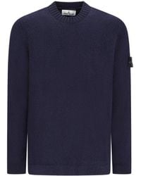 Stone Island - Round-Neck Knitwear - Lyst