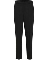 Kaffe - Hoge Taille Ritsbroek Zwart Diep - Lyst