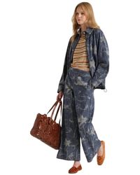 Maliparmi - Floral Denim Broek - Lyst