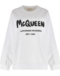 McQueen - Katoenen Sweatshirt Met Logo - Lyst