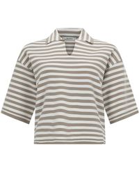 Max Mara - Tops ,Veelkleurig ,Dolce V-Neck Polo Top - Lyst