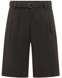 Cellar Door - Korte Broeken ,Zwart ,Leer Viper Bermuda Shorts - Lyst