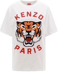 KENZO - Lucky tiger crew neck t shirt - Lyst