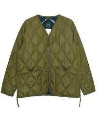 Taion - Jassen ,Groen ,V-Neck Zip Jacket - Lyst