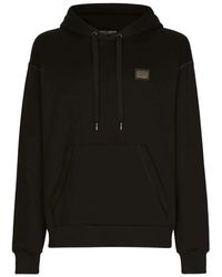 Dolce & Gabbana - Hoodie Van Kasjmier-Wol Met Logo Label - Lyst