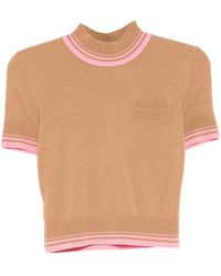 Self-Portrait - Round-Neck Knitwear - Lyst