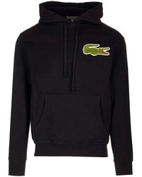 Comme des Garçons - Schwarzer hoodie mit logo-patch - Lyst