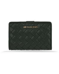 Michael Kors - Woven Leather Wallet - Lyst
