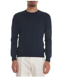 Gran Sasso - Baumwoll Rundhals Pullover - Lyst