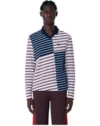 Wales Bonner - Tops ,Veelkleurig ,Logo Motif Polo Shirt - Lyst