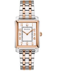 Bulova - Sutton Rechteckige Armbanduhr - Lyst