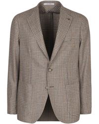 Tagliatore - Jassen ,Grijs ,Wol Single-Breasted Twee-Knoop Jas - Lyst