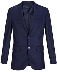 Billionaire - Jassen ,Blauw ,Wol Blazer Crest - Lyst
