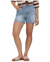 Object - Korte Broeken ,Blauw ,Denim Objrosie Mw Lo Denim Short - Lyst
