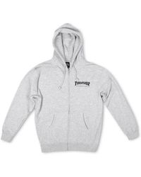 Thrasher - Mit Kapuze Sweatshirt logo zip - Lyst