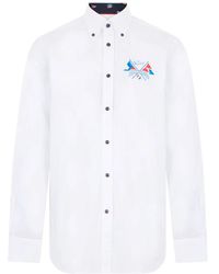 Paul & Shark - Overhemden ,Wit ,Katoen Overhemd Met Button-Down Kraag - Lyst