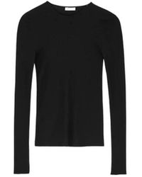 Skall Studio - Truien & Vesten ,Zwart ,Wol Amy O-Neck Blouse - Lyst