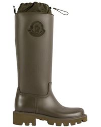 Moncler - Schwarze Wasserdichte Regenstiefel Mit Kordelzug - Lyst