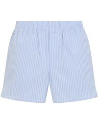 Ami Paris - Korte Broeken ,Blauw ,Katoen Elastische Shorts - Lyst