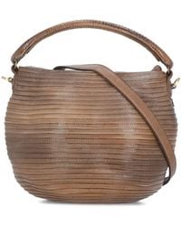 Majo - Braune Leder-Schultertasche Mit Reißverschluss - Lyst