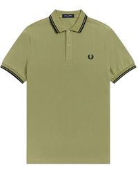 Fred Perry - Blauw Dubbele Trim Polyester Polo - Lyst