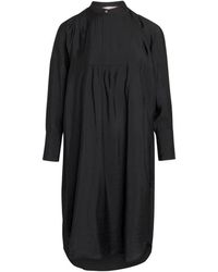 co'couture - Kleedjes ,Zwart ,Polyester Volume Jurk Met Pofmouwen En Ruffeldetails - Lyst