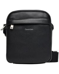Calvin Klein - Schwarze Reißverschlusstasche Mit Mehreren Taschen - Lyst