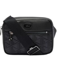 Lacoste - Tassen ,Zwart ,Leer Reporter Monogram Tas Urban Stijl - Lyst
