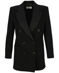 Saint Laurent Jacket 636774y3a43 - Zwart