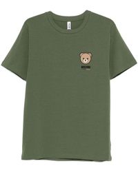 Moschino - Groene Teddy Bear Logo Print T-Shirt - Lyst