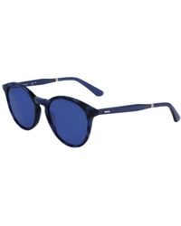 Calvin Klein - Schwarze/graue blaue sonnenbrille ck23510s - Lyst