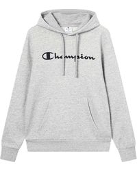 Champion - Big Printed Logo Hoodie - Lyst