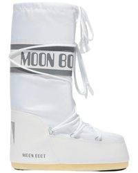 Moon Boot - Schwarze nylonstiefel mit saugnäpfen - Lyst