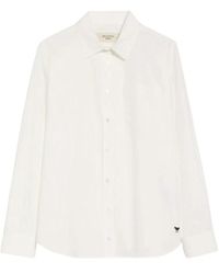 Max Mara - Camisa blanca a rayas de algodón - Lyst