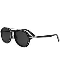 Dior - Schwarze sonnenbrille mit grauen gläsern - Lyst