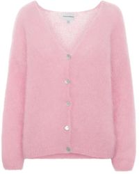 American Dreams - Truien & Vesten ,Roze ,Wol Cornelia Ls Cardigan Soft Berry - Lyst