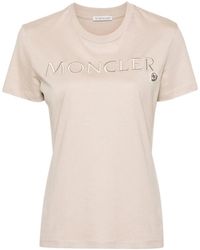 Moncler - Lässiges baumwoll t-shirt - Lyst