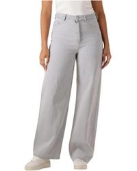 Second Female - Jeans ,Grijs ,Denim Denira Denim Wijde Jeans - Lyst