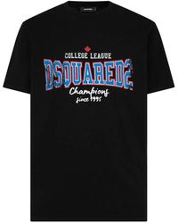 DSquared² - T-shirt con logo stampato - Lyst