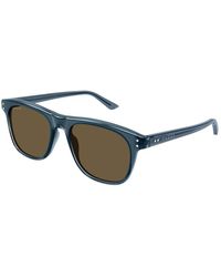 Gucci - Blauw Bruine Zonnebril Stijlvol Model - Lyst