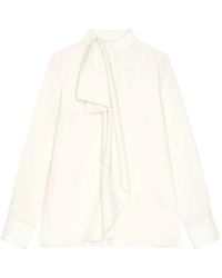 Givenchy - Zijden Blouse Met Strikdetail - Lyst