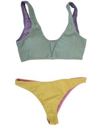 ME FUI - Badmode ,Veelkleurig ,Polyester Slip-On Bikini Set - Lyst