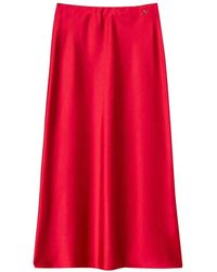 Actitude - Rokken ,Rood ,Satijn Longuette Rok - Lyst