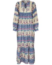 Lolly's Laundry - Kleedjes ,Blauw ,Katoen Nuda Ll Maxi Dress - Lyst
