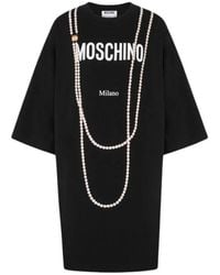 Moschino - Printed Heavy Cotton Dress - Lyst