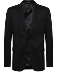 BOGGI - Jassen ,Zwart ,Wol Stretch Wollen Blazer - Lyst
