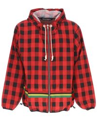 Palm Angels - Geruite Windbreaker Jas - Lyst