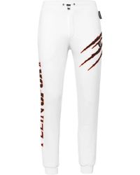 Philipp Plein - Broeken ,Wit ,Katoen Jogging Broeken Scratch - Lyst