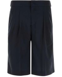 PT Torino - Korte Broeken ,Blauw ,Wol Wollen Bermuda Shorts - Lyst