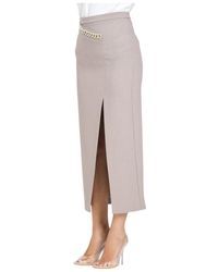 SIMONA CORSELLINI - Elegante Midi Rok - Lyst